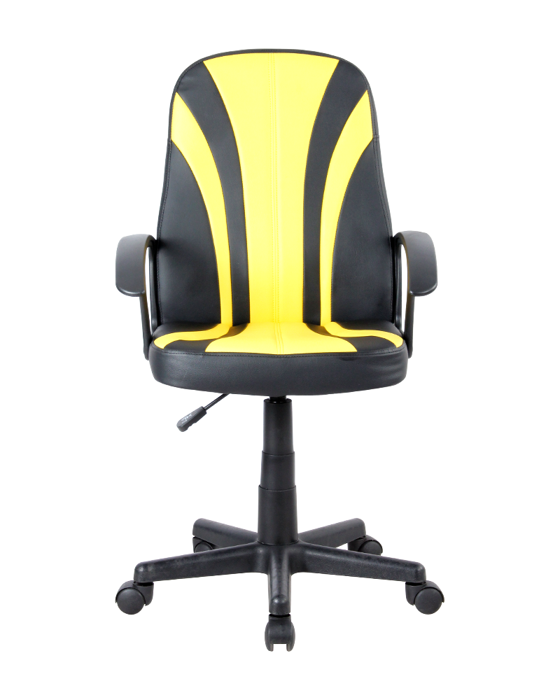 Yellow Black Ergonomic Swivel Computer Chairs For Children/Kids